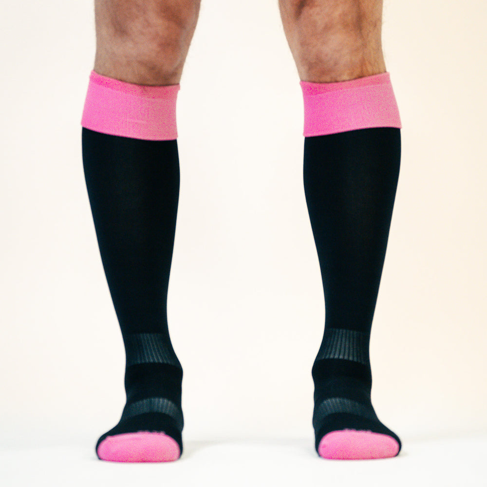 Chaussettes de rugby RCN roses - Shilton